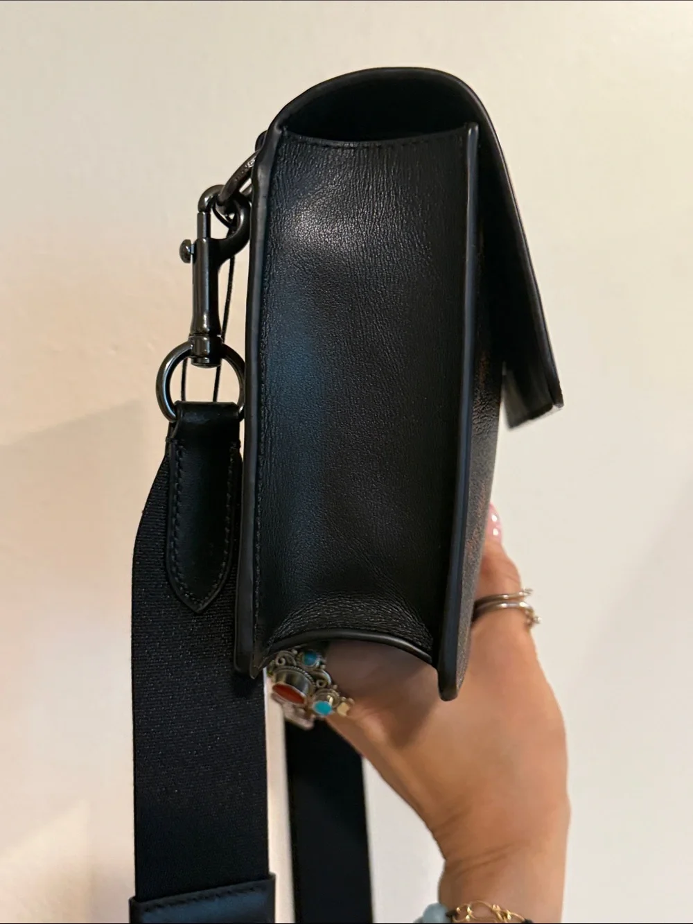 Coach Black and Brown Signature Crossbody Bag